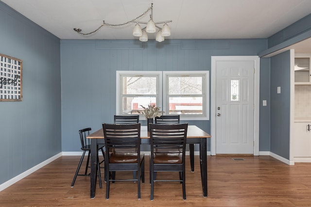 dining room featuring dark hardwood / wood-style floors