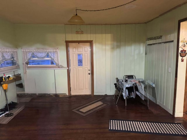 dining room with wood finished floors