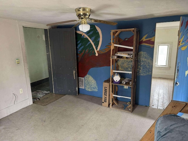 bedroom featuring carpet flooring and visible vents