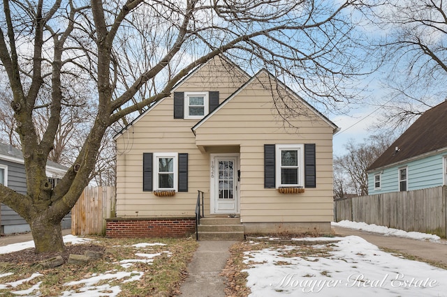 view of bungalow-style home