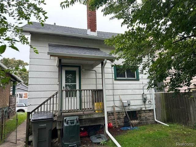 view of rear view of property