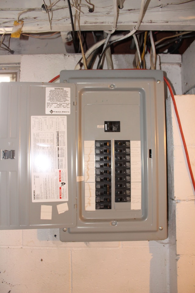 utility room featuring electric panel