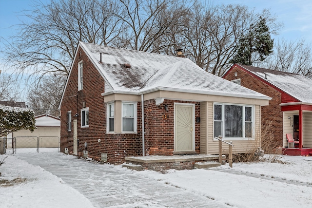 view of bungalow-style home