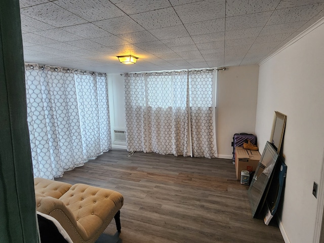 sitting room with wood finished floors