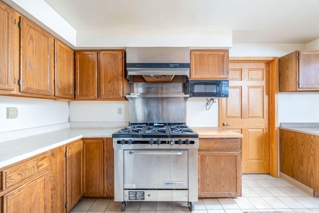 kitchen with high end stove