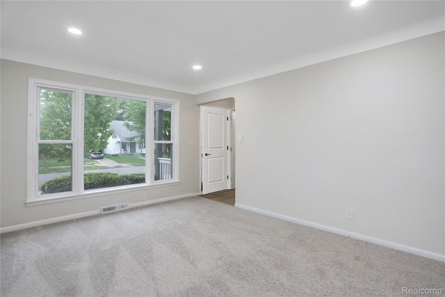 8679 Burt Rd, Detroit, MI 48228 - empty room with carpet flooring, baseboards, and recessed lighting