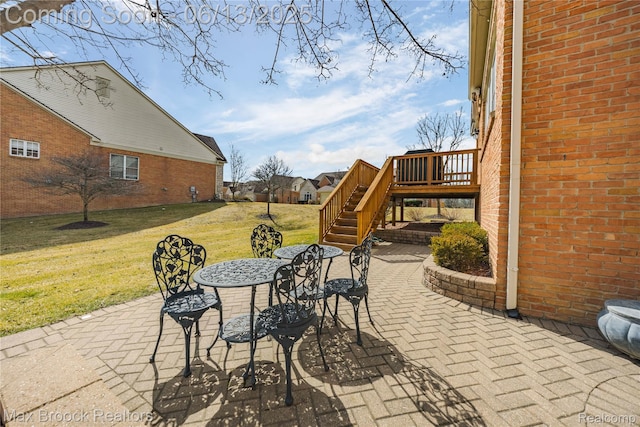 37143 Southwind Ct Unit 38, Farmington Hills, MI 48331 - view of patio featuring stairway and a wooden deck