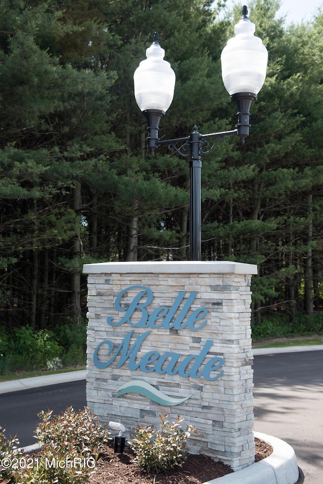 view of community sign