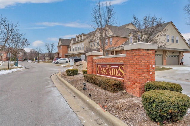 view of community sign