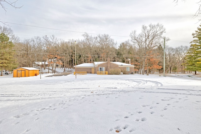 view of snowy yard