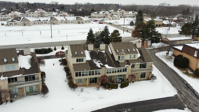 view of snowy aerial view