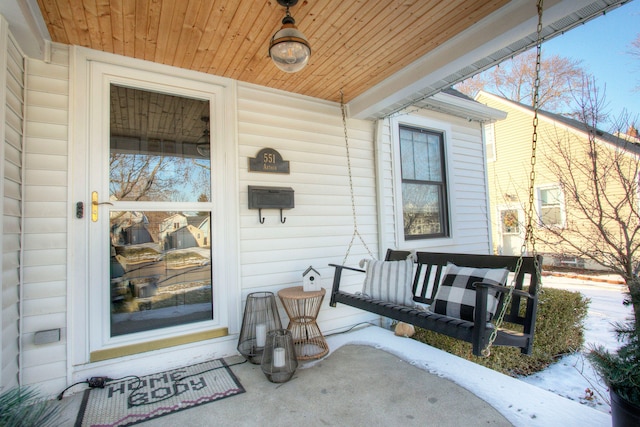 view of doorway to property