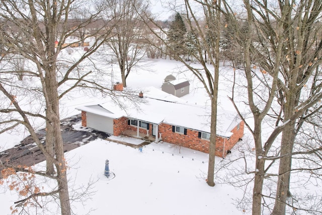 11870 Woodland Dr, Lennon, MI 48449 - view of snowy aerial view
