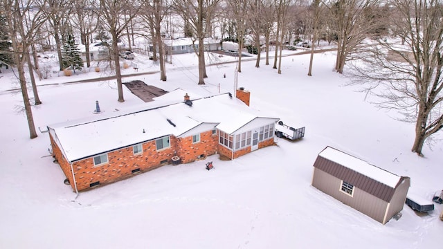 11870 Woodland Dr, Lennon, MI 48449 - view of snowy aerial view