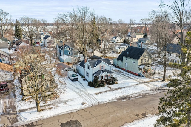 view of snowy aerial view