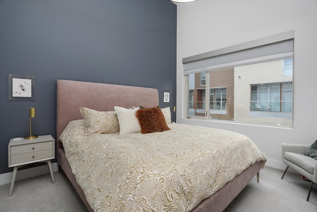 bedroom featuring carpet flooring