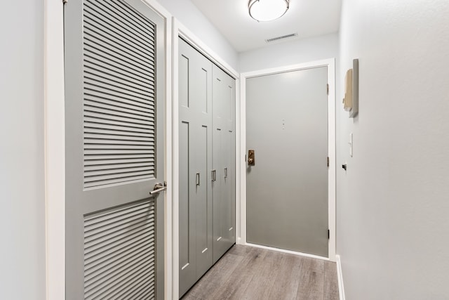 entryway with light wood-type flooring