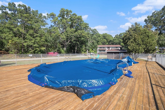 view of pool featuring a deck