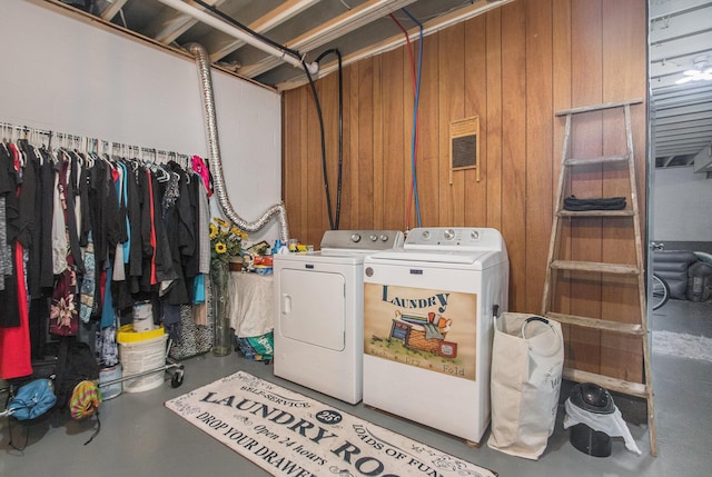 laundry area with washer and clothes dryer