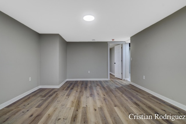 empty room featuring light hardwood / wood-style floors