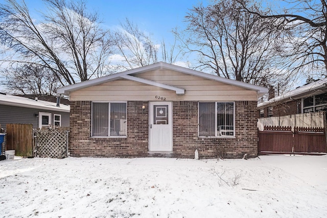 view of bungalow-style home