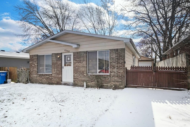 view of bungalow-style house