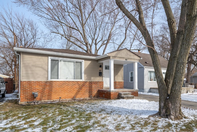 view of bungalow-style home