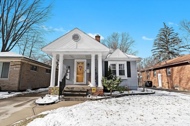 view of greek revival inspired property