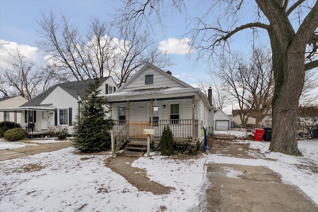 bungalow featuring a porch