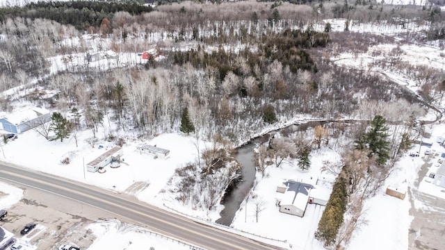 view of snowy aerial view