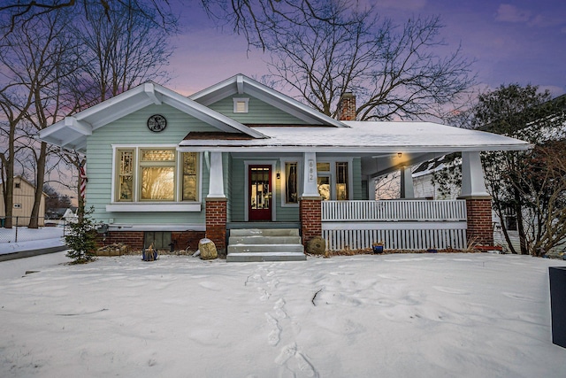 view of front of house with a porch