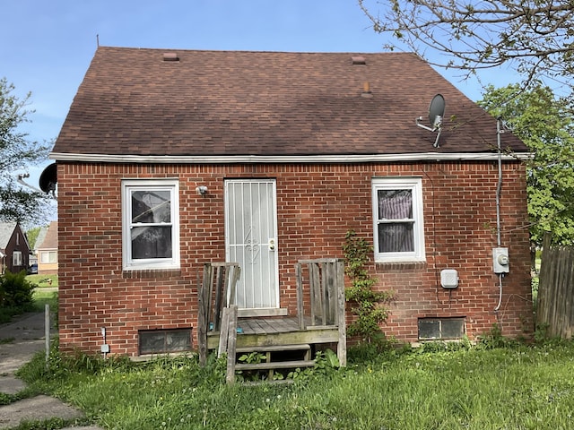 view of rear view of property