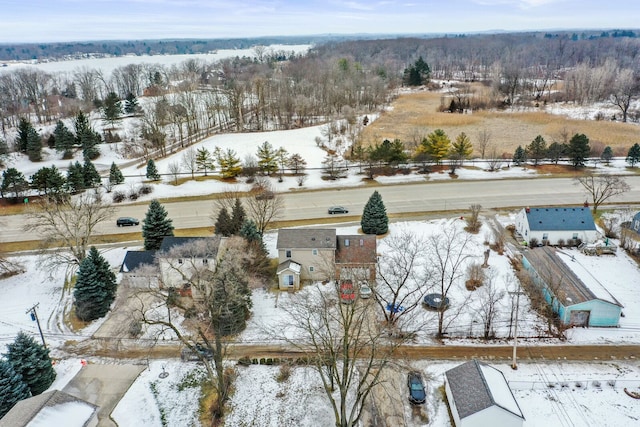 view of snowy aerial view