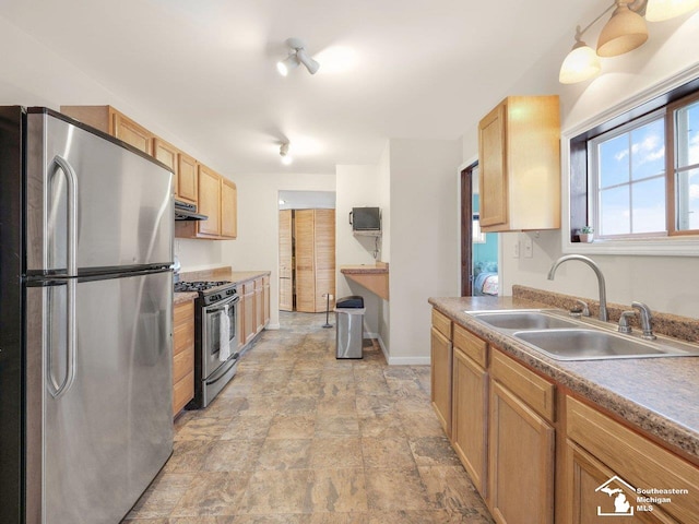 kitchen featuring sink and stainless steel appliances