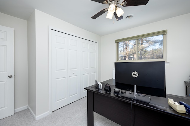 7500 Dexter Pinckney Rd, Dexter, MI 48130 - office featuring ceiling fan and light colored carpet