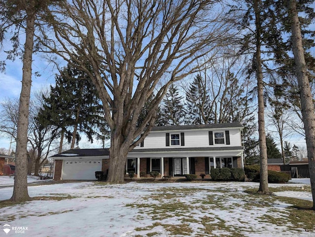 view of property with a garage