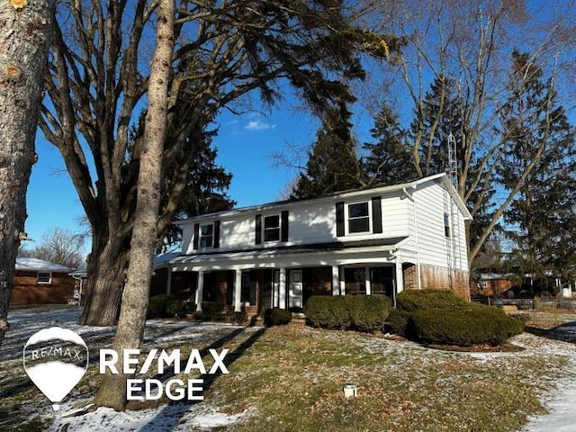 front facade with covered porch