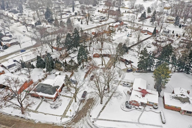 view of snowy aerial view