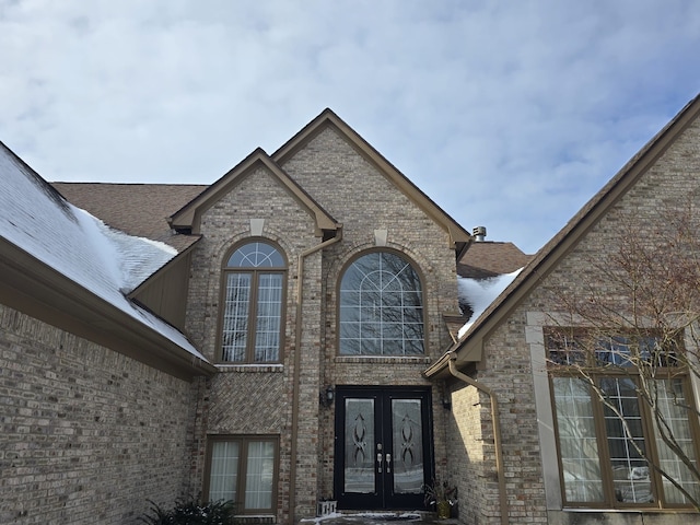 entrance to property featuring french doors