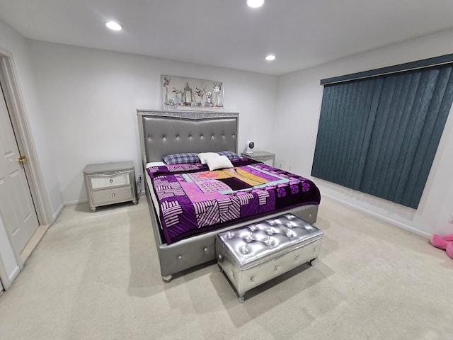 bedroom with carpet floors