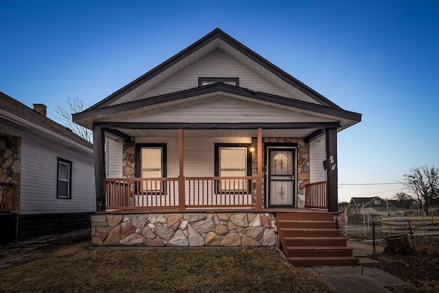 view of front of house with covered porch