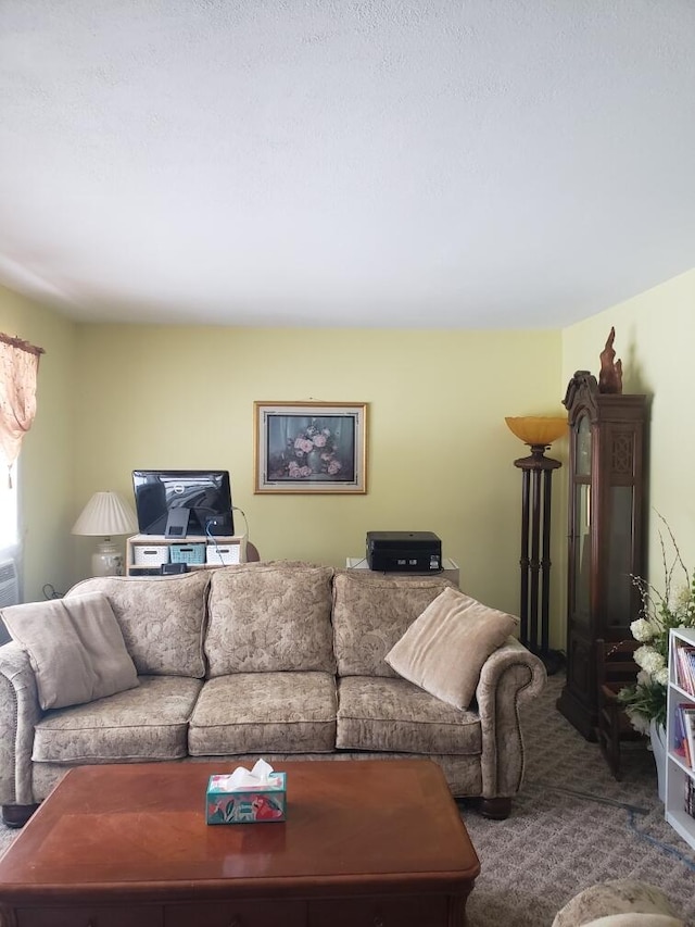 living room featuring carpet floors