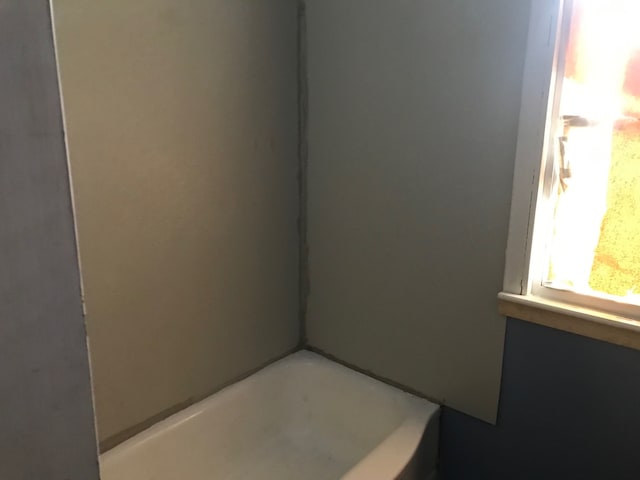 bathroom with a washtub