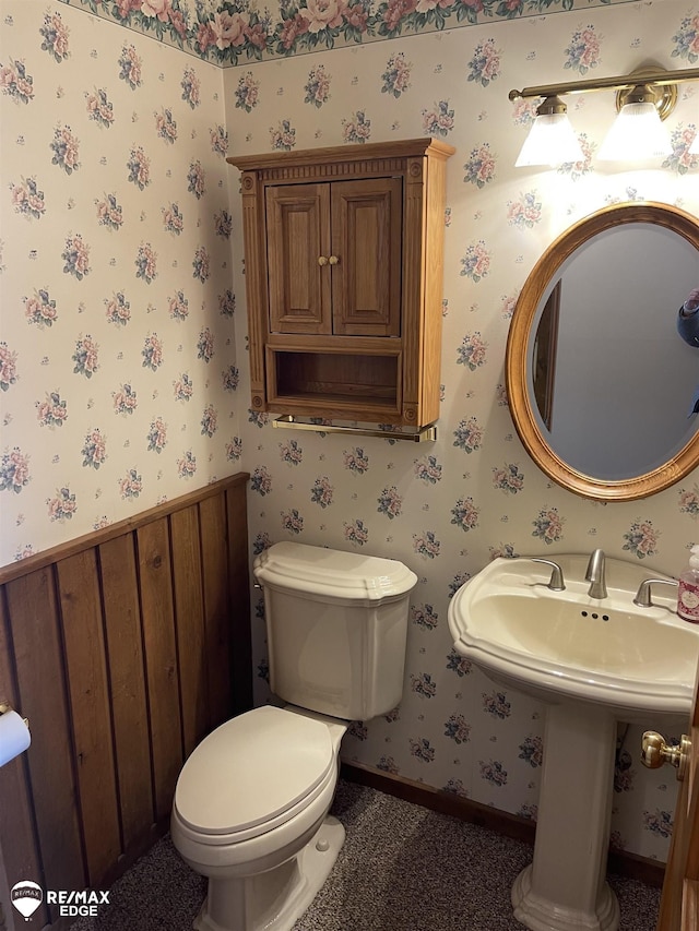 bathroom with sink and toilet