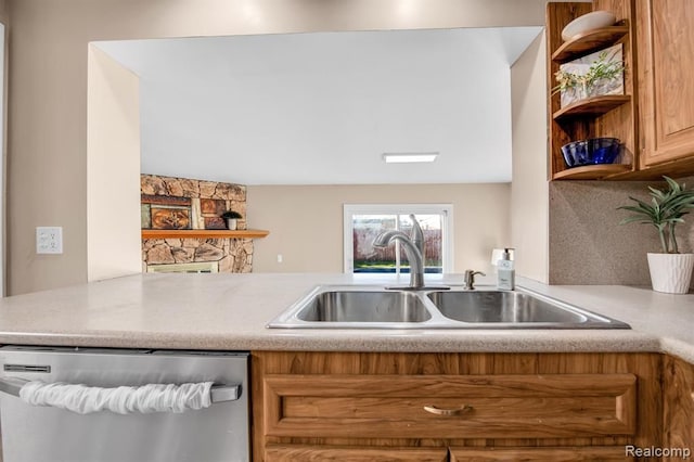 kitchen featuring sink and dishwasher