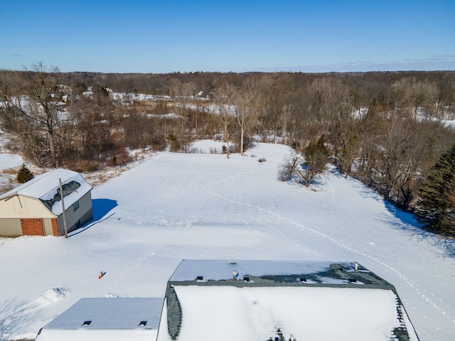 view of snowy aerial view