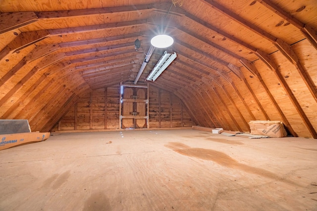 view of attic