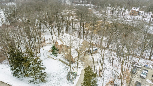 view of snowy aerial view