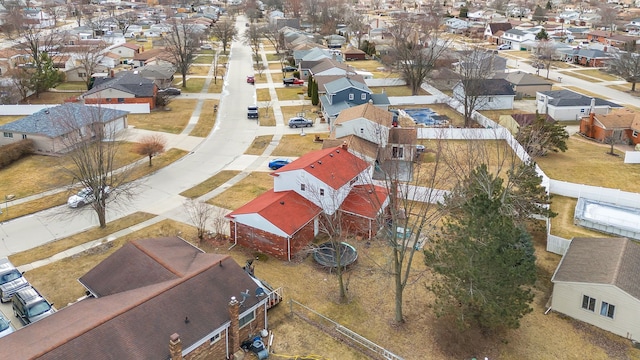 drone / aerial view with a residential view