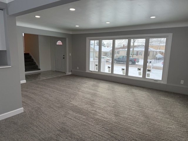 interior space featuring carpet floors